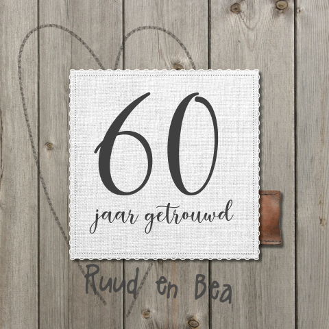 Stijlvolle uitnodiging 60 jaar getrouwd