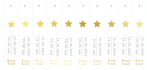 DIY langwerpig kraamborrel kaartje ster met echt goudfolie