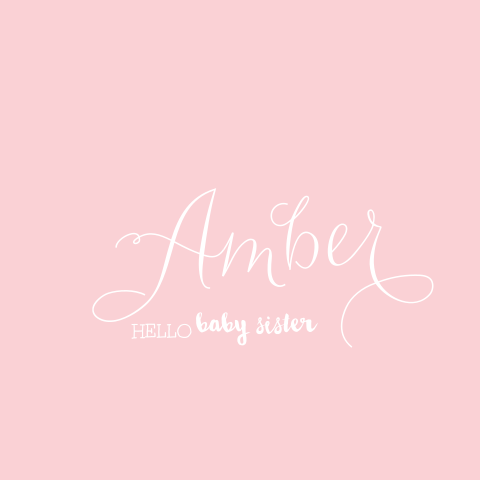 Stijlvol foto geboortekaartje zusje roze