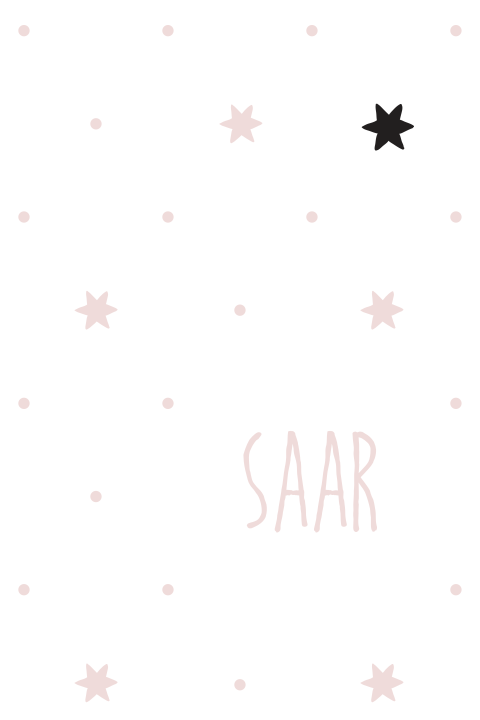 Lief rouwkaart baby meisje met sterren