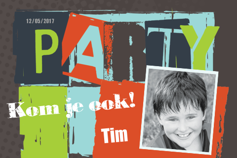 Stoere Uitnodiging Kinderfeestje Tim