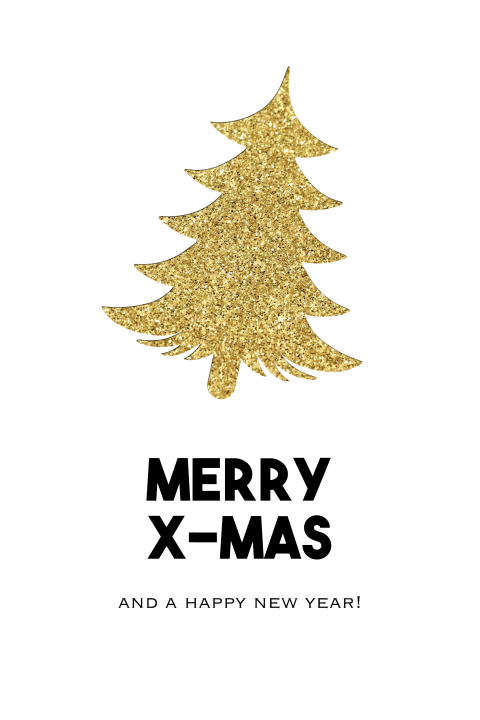 Bijzondere kerstkaart met tekst in de vorm van een kerstboom