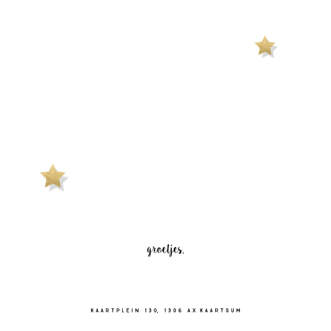 Hippe kerstkaart met graveer rendier kop en goud look sterren 