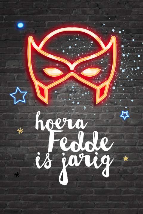 Neon uitnodiging jongen feestje superhero masker