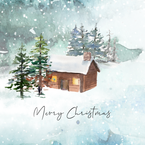Winter wonderland kerst kaart met 