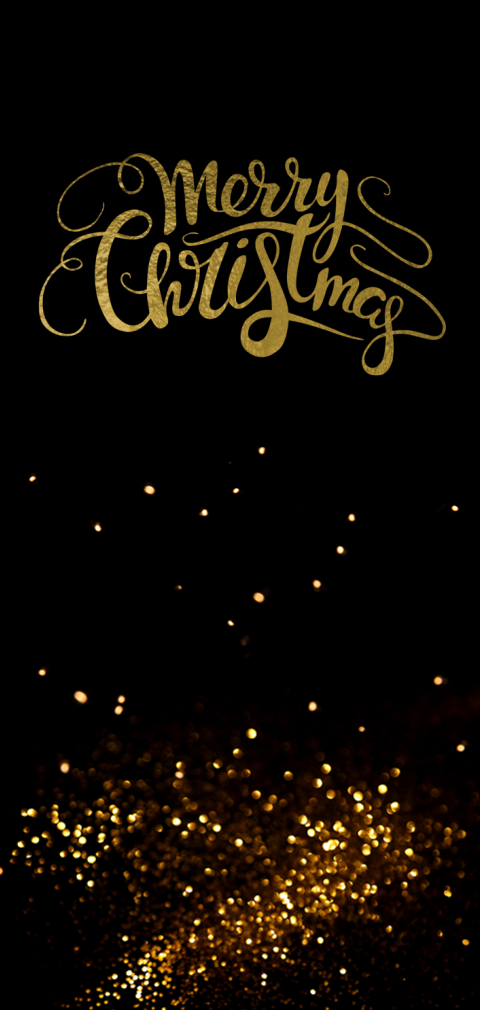 Chique zakelijke kerstkaart met goud gekleurde lichtjes