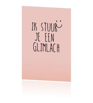 Wenskaart Met Leuke Tekst En Een Getekende Glimlach